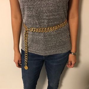 Vintage gold Chanel chain belt